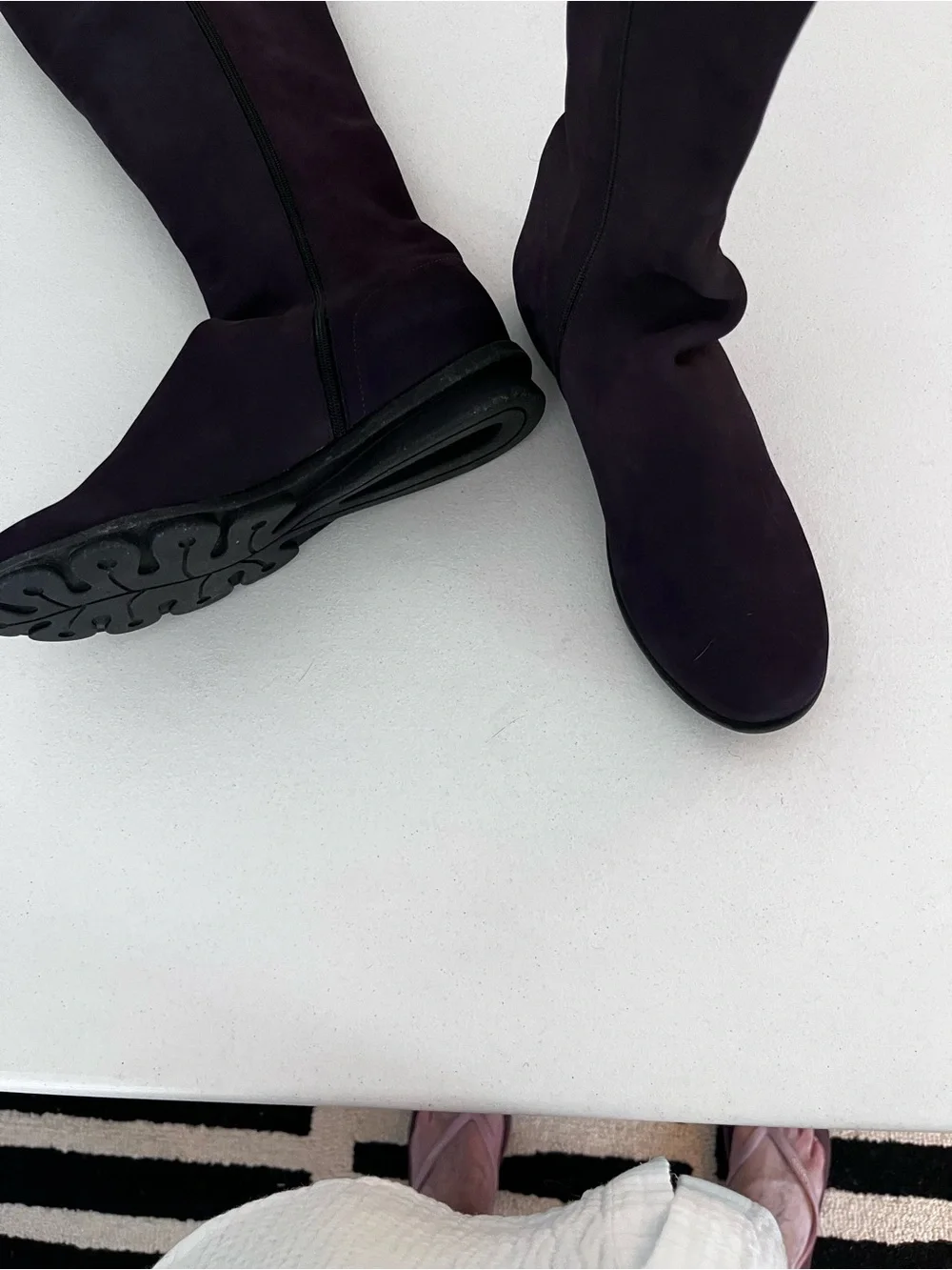 Arche Tall Suede Boots in Plum
